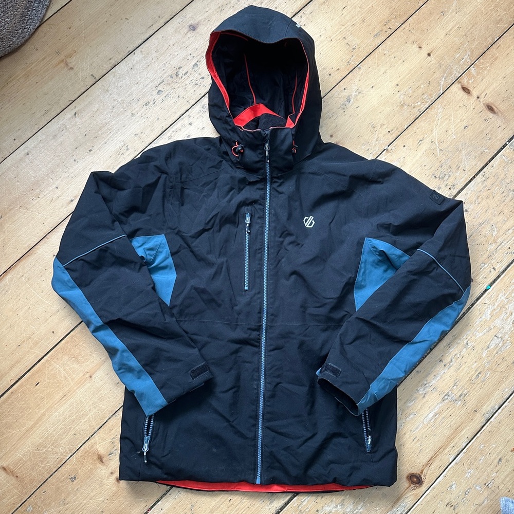 Dare 2B Men's Black and Blue Hooded Jacket